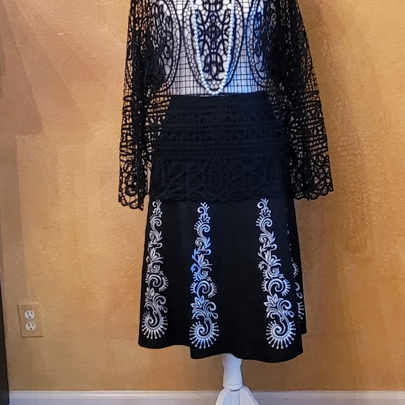 Ann Taylor LOFT - Skirt Embroidered Linen Size 12 - Picture 13 of 15